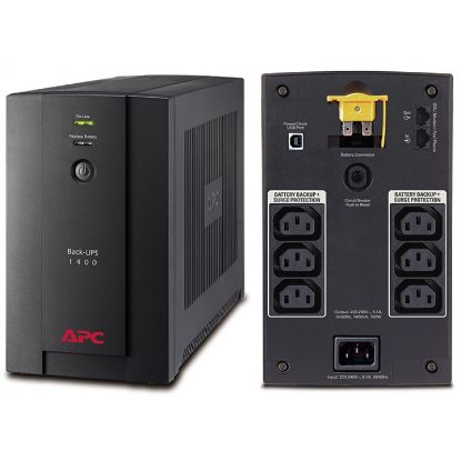 Picture of APC Back-UPS 1400VA, 230V, AVR, IEC Sockets-BX1400UI - Black