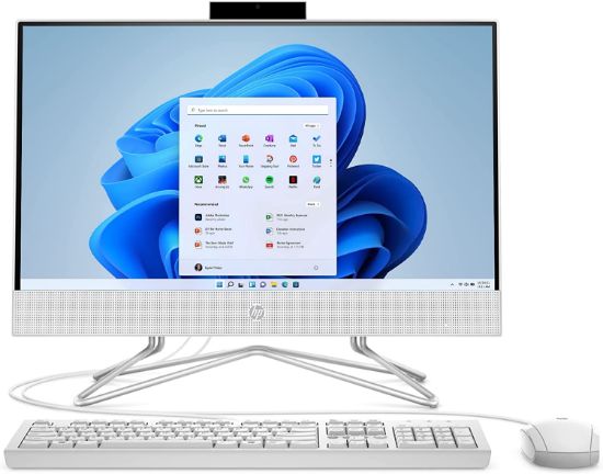 Picture of HP AiO 22-dd2295nh Desktop Intel Pentium 4GB RAM 256GB SSD 21.5" FHD DOS - Snow White
