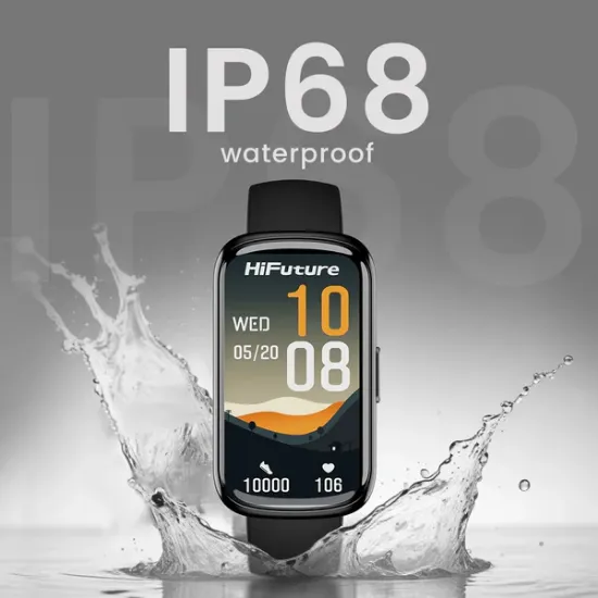 Picture of Hifuture EVO2 Black Smart Watch, 1.47 Inch AMOLED Display, IP68 Water Resistant, 7 Days Battery Life, Heart Rate & Sleep Monitoring