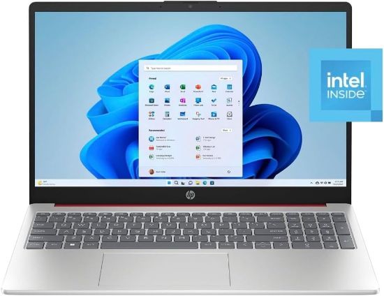 Picture of HP 15-0083WM Intel Pentium N200 4GB RAM 128 SSD Windows 11 Laptop with 1-Year Microsoft 365 (Scarlet Red)
