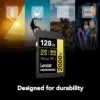 Picture of 128GB Lexar Professional 2000x SDXC UHS-II Card, up to 300MB/s read, 260MB/s write, C10 V90 U3
