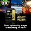 Picture of 128GB Lexar Professional 2000x SDXC UHS-II Card, up to 300MB/s read, 260MB/s write, C10 V90 U3