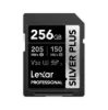 Picture of 256GB Lexar Professional SILVER PLUS SDXC UHS-I Card, up to 255MB/s read, 180MB/s write, C10 V30 U3