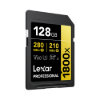 Picture of 128GB Lexar Professional 1800x SDXC UHS-II Card, up to 280MB/s read, 210MB/s write, C10 V60 U3