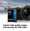 Picture of 64GB Lexar Professional 800x PRO SDXC UHS-I Card, up to 150MB/s read, C10 V30 U3