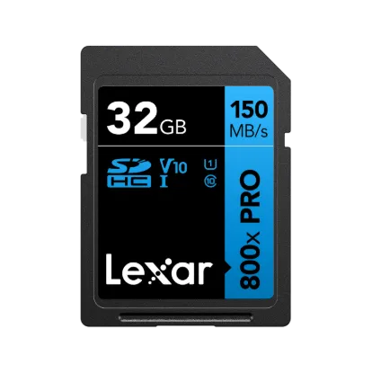 Picture of 32GB Lexar Professional 800x PRO SDHC UHS-I Card, up to 150MB/s read, C10 V10 U1