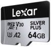 Picture of 64GB Lexar Professional SILVER PLUS microSDXC UHS-I Card, up to 205MB/s read, 100MB/s write, C10 V30 U3