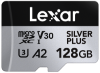 Picture of 128GB Lexar Professional SILVER PLUS microSDXC UHS-I Card, up to 205MB/s read, 150MB/s write, C10 V30 U3