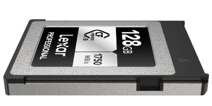 Picture of 128GB Lexar Professional CFexpress Type B Card Silver Series, up to 1750MB/s read, 1300MB/s write