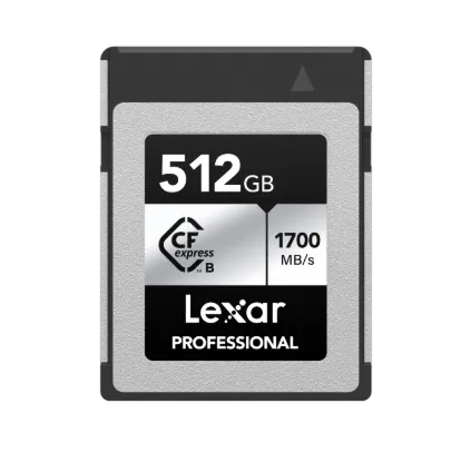 Picture of 512GB Lexar Professional CFexpress Type B Card Silver Series, up to 1750MB/s read, 1300MB/s write
