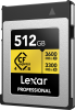 Picture of 512GB Lexar Professional GOLD CFexpress 4.0 Type B Card, up to 3600MB/s read, 3300MB/s write