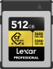 Picture of 512GB Lexar Professional GOLD CFexpress 4.0 Type B Card, up to 3600MB/s read, 3300MB/s write