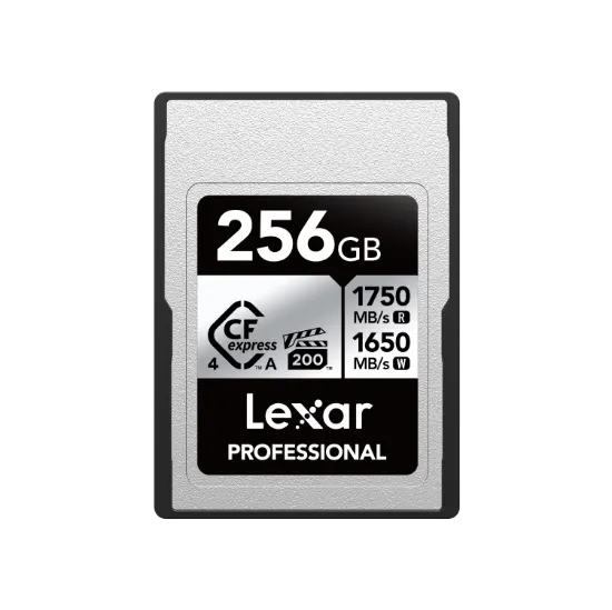 Picture of 256GB Lexar Professional SILVER CFexpress 4.0 Type A Card, up to 1750MB/s read, 1650MB/s write