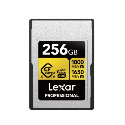 Picture of 256GB Lexar Professional GOLD CFexpress 4.0 Type A Card, up to 1800MB/s read, 1650MB/s write