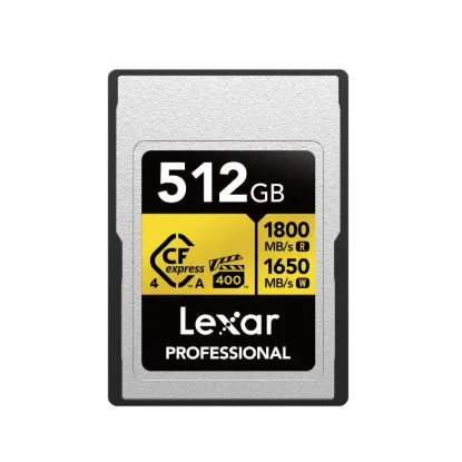 Picture of 512GB Lexar Professional GOLD CFexpress 4.0 Type A Card, up to 1800MB/s read, 1650MB/s write