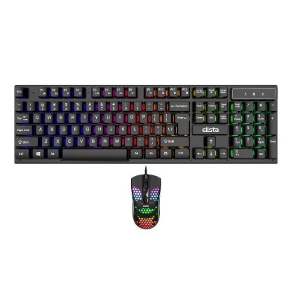 Picture of Elista Wired USB Gaming Keyboard & Mouse Combo | RGB Backlit | Suspension Key Cap | (ELS-Bolt)