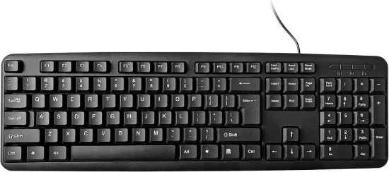 Picture of Elista ELS WK-705 Wired USB Keyboard | 104 Keys | Silent & Comfortable Use | Slim Design | Black
