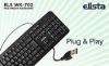 Picture of Elista ELS WK-705 Wired USB Keyboard | 104 Keys | Silent & Comfortable Use | Slim Design | Black